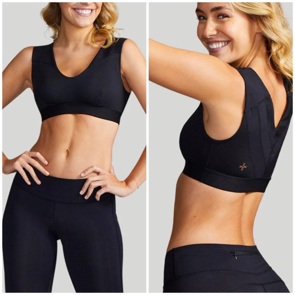 Tommie Copper 2XL Women’s Plus Size Athletic Sports Bra Black Full Sport